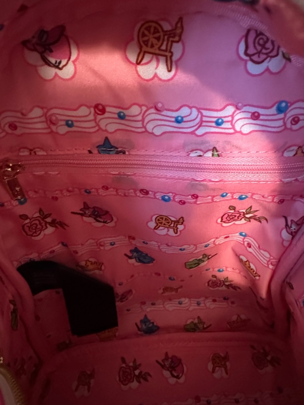 Loungefly Aurora Shimmery Pink Princess Cake Mini Backpack NWT - Picture 5 of 6